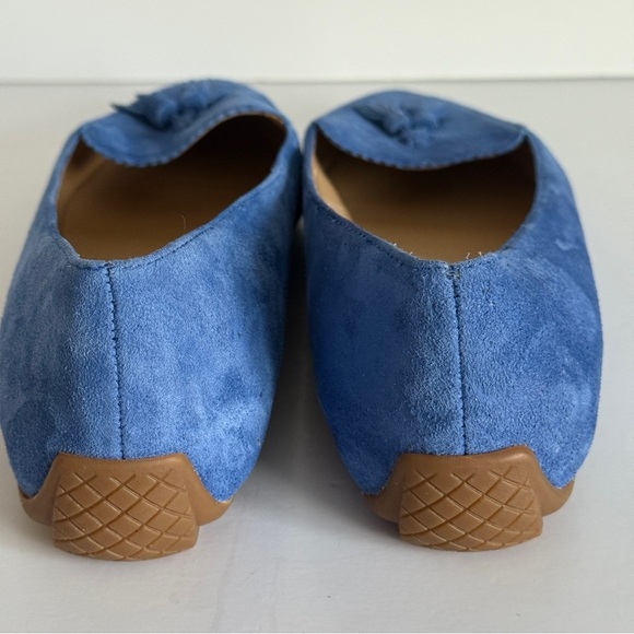 Talbots Francesca Suede Driving Flats Blue Tassel Detailing Size 9 - Picture 8 of 10